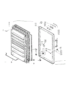 Door Parts parts for Kenmore Freezer 106.721140 (106721140, 106 721140) from AppliancePartsPros.com