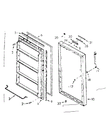 Door Parts parts for Kenmore Freezer 106.721201 (106721201, 106 721201) from AppliancePartsPros.com