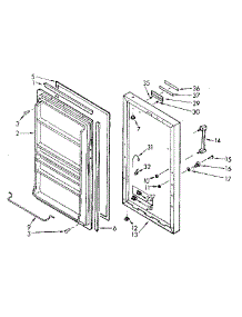 Door Parts parts for Kenmore Freezer 106.721220 (106721220, 106 721220) from AppliancePartsPros.com