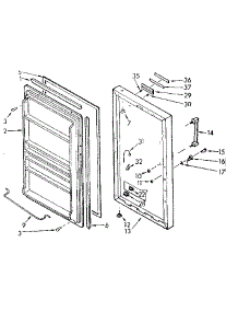 Door Parts parts for Kenmore Freezer 106.721221 (106721221, 106 721221) from AppliancePartsPros.com