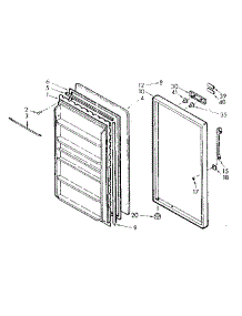 Door Parts parts for Kenmore Freezer 106.721302 (106721302, 106 721302) from AppliancePartsPros.com