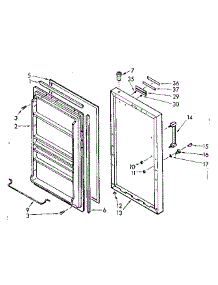 Door Parts parts for Kenmore Freezer 106.721421 (106721421, 106 721421) from AppliancePartsPros.com