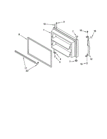 Freezer Door parts for Kenmore Refrigerator 106.72142207 (10672142207, 106 72142207) from AppliancePartsPros.com