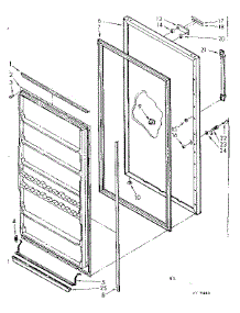 Door Parts parts for Kenmore Freezer 106.721570 (106721570, 106 721570) from AppliancePartsPros.com