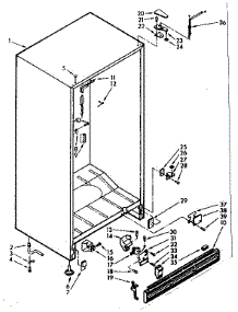 Cabinet Parts parts for Kenmore Freezer 106.721570 (106721570, 106 721570) from AppliancePartsPros.com
