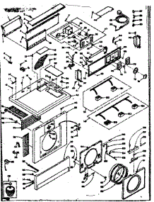Top Front Assembly parts for Kenmore Washer Dryer Combo 110.6309800 (1106309800, 110 6309800) from AppliancePartsPros.com