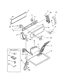 Top And Console parts for Kenmore Dryer 110.63102100 (11063102100, 110 63102100) from AppliancePartsPros.com