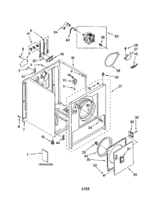 Cabinet parts for Kenmore Dryer 110.63102100 (11063102100, 110 63102100) from AppliancePartsPros.com
