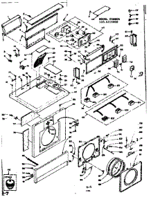 Top And Front Assembly parts for Kenmore Washer Dryer Combo 110.6310800 (1106310800, 110 6310800) from AppliancePartsPros.com