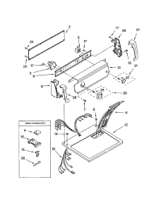 Top And Console parts for Kenmore Dryer 110.63112100 (11063112100, 110 63112100) from AppliancePartsPros.com