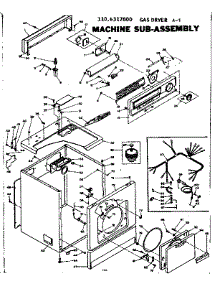 Machine Sub-Assembly parts for Kenmore Dryer 110.6317800 (1106317800, 110 6317800) from AppliancePartsPros.com