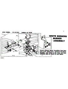 White Rodgers Burner Assembly parts for Kenmore Dryer 110.6317800 (1106317800, 110 6317800) from AppliancePartsPros.com