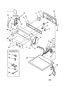 Top And Console parts for Kenmore Dryer 110.63912100 (11063912100, 110 63912100) from AppliancePartsPros.com