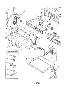 Top And Console parts for Kenmore Dryer 110.63932100 (11063932100, 110 63932100) from AppliancePartsPros.com