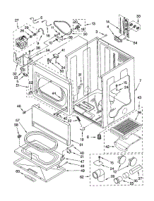 Cabinet parts for Kenmore Dryer 110.63942100 (11063942100, 110 63942100) from AppliancePartsPros.com