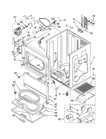 Cabinet parts for Kenmore Dryer 110.63942102 (11063942102, 110 63942102) from AppliancePartsPros.com