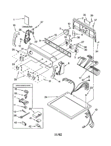 Top And Console parts for Kenmore Dryer 110.63942102 (11063942102, 110 63942102) from AppliancePartsPros.com