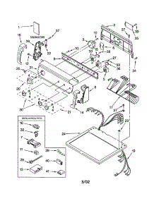 Top And Console parts for Kenmore Dryer 110.63952101 (11063952101, 110 63952101) from AppliancePartsPros.com