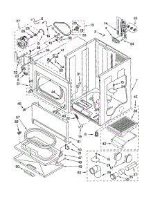 Cabinet parts for Kenmore Dryer 110.63954100 (11063954100, 110 63954100) from AppliancePartsPros.com