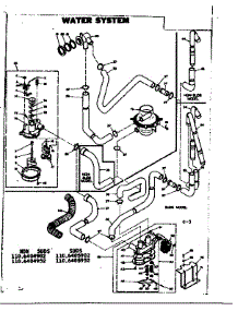 Water System parts for Kenmore Washer 110.6404902 (1106404902, 110 6404902) from AppliancePartsPros.com