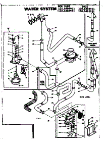 Water System parts for Kenmore Washer 110.6404951 (1106404951, 110 6404951) from AppliancePartsPros.com