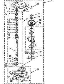 Gearcase parts for Kenmore Washer 110.26809690 (11026809690, 110 26809690) from AppliancePartsPros.com