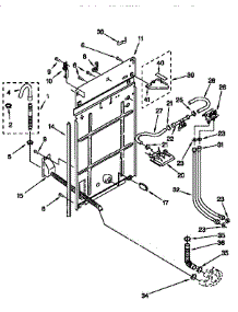 Rear Panel parts for Kenmore Washer 110.26812691 (11026812691, 110 26812691) from AppliancePartsPros.com