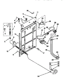Rear Panel parts for Kenmore Washer 110.26814690 (11026814690, 110 26814690) from AppliancePartsPros.com