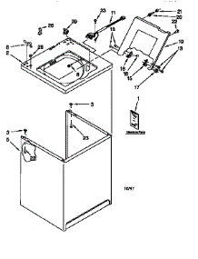 Top And Cabinet parts for Kenmore Washer 110.26814691 (11026814691, 110 26814691) from AppliancePartsPros.com