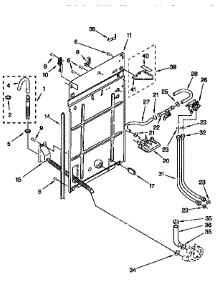 Rear Panel parts for Kenmore Washer 110.26824690 (11026824690, 110 26824690) from AppliancePartsPros.com