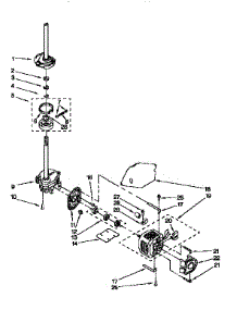 Gearcase, Motor And Pump parts for Kenmore Washer 110.26832691 (11026832691, 110 26832691) from AppliancePartsPros.com