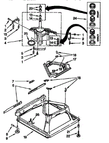 Machine Base parts for Kenmore Washer 110.26832692 (11026832692, 110 26832692) from AppliancePartsPros.com