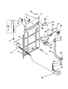 Rear Panel parts for Kenmore Washer 110.26832694 (11026832694, 110 26832694) from AppliancePartsPros.com