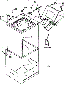 Top And Cabinet parts for Kenmore Washer 110.26834691 (11026834691, 110 26834691) from AppliancePartsPros.com