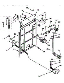 Rear Panel parts for Kenmore Washer 110.26834692 (11026834692, 110 26834692) from AppliancePartsPros.com