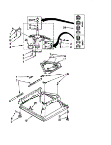 Machine Base parts for Kenmore Washer 110.26834694 (11026834694, 110 26834694) from AppliancePartsPros.com