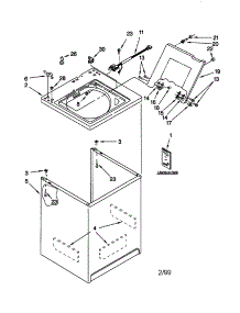 Top And Cabinet parts for Kenmore Washer 110.26834694 (11026834694, 110 26834694) from AppliancePartsPros.com