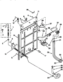 Rear Panel parts for Kenmore Washer 110.26842690 (11026842690, 110 26842690) from AppliancePartsPros.com
