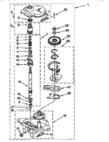 Gearcase parts for Kenmore Washer 110.26842690 (11026842690, 110 26842690) from AppliancePartsPros.com
