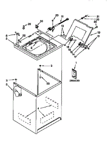 Top And Cabinet parts for Kenmore Washer 110.26844690 (11026844690, 110 26844690) from AppliancePartsPros.com