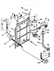 Rear Panel parts for Kenmore Washer 110.26844692 (11026844692, 110 26844692) from AppliancePartsPros.com