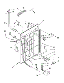 Rear Panel Parts parts for Kenmore Washer 110.26852502 (11026852502, 110 26852502) from AppliancePartsPros.com
