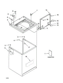 Top And Cabinet Parts parts for Kenmore Washer 110.26862503 (11026862503, 110 26862503) from AppliancePartsPros.com
