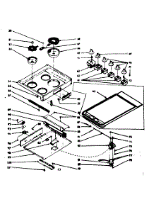 Main Top Section parts for Kenmore Range 103.9376801 (1039376801, 103 9376801) from AppliancePartsPros.com