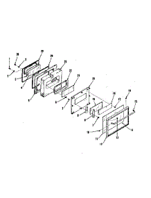 Oven Door Section parts for Kenmore Range 103.9378410 (1039378410, 103 9378410) from AppliancePartsPros.com