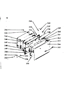 Oven Door Section parts for Kenmore Range 103.9416800 (1039416800, 103 9416800) from AppliancePartsPros.com