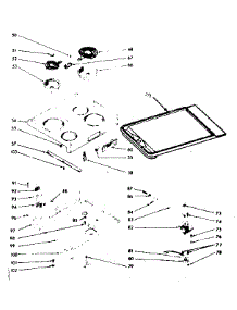 Main Top Section parts for Kenmore Range 103.9416860 (1039416860, 103 9416860) from AppliancePartsPros.com
