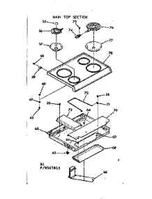 Main Top Section parts for Kenmore Wall Oven 103.9567812 (1039567812, 103 9567812) from AppliancePartsPros.com
