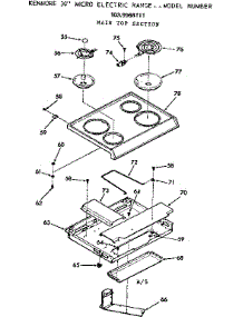 Main Top Section parts for Kenmore Wall Oven 103.9568111 (1039568111, 103 9568111) from AppliancePartsPros.com