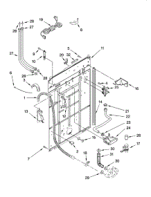 Rear Panel Parts parts for Kenmore Washer 110.27874600 (11027874600, 110 27874600) from AppliancePartsPros.com